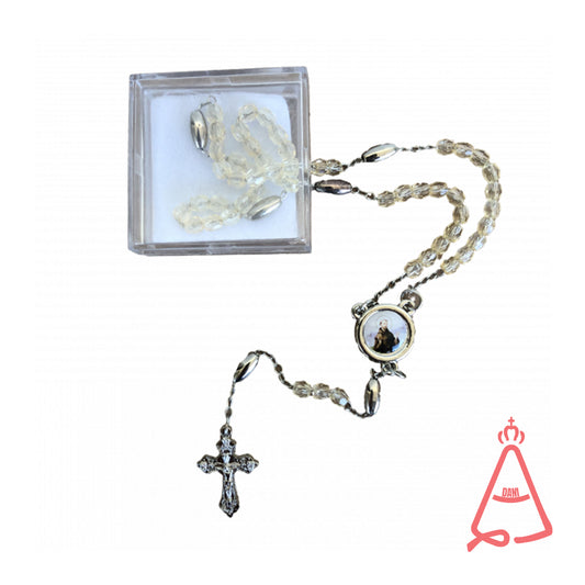 TERÇO ACRÍLICO SÃO FRANCISCO DE ASSIS 04MM (5 UNIDADES)