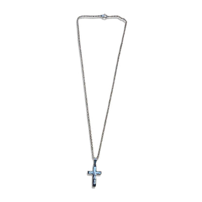 CORRENTE AÇO INOX CRUCIFIXO PAI NOSSO MOD3  (1 UNIDADES)