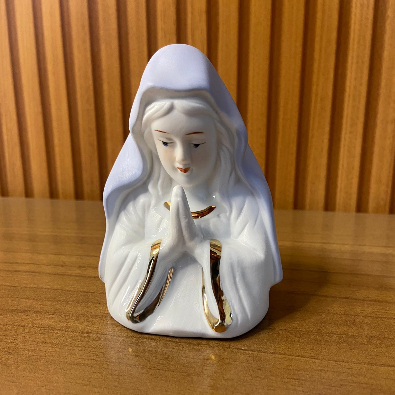 IMAGEM DE PORCELANA MADONA 10,5CM (1 UNIDADE)