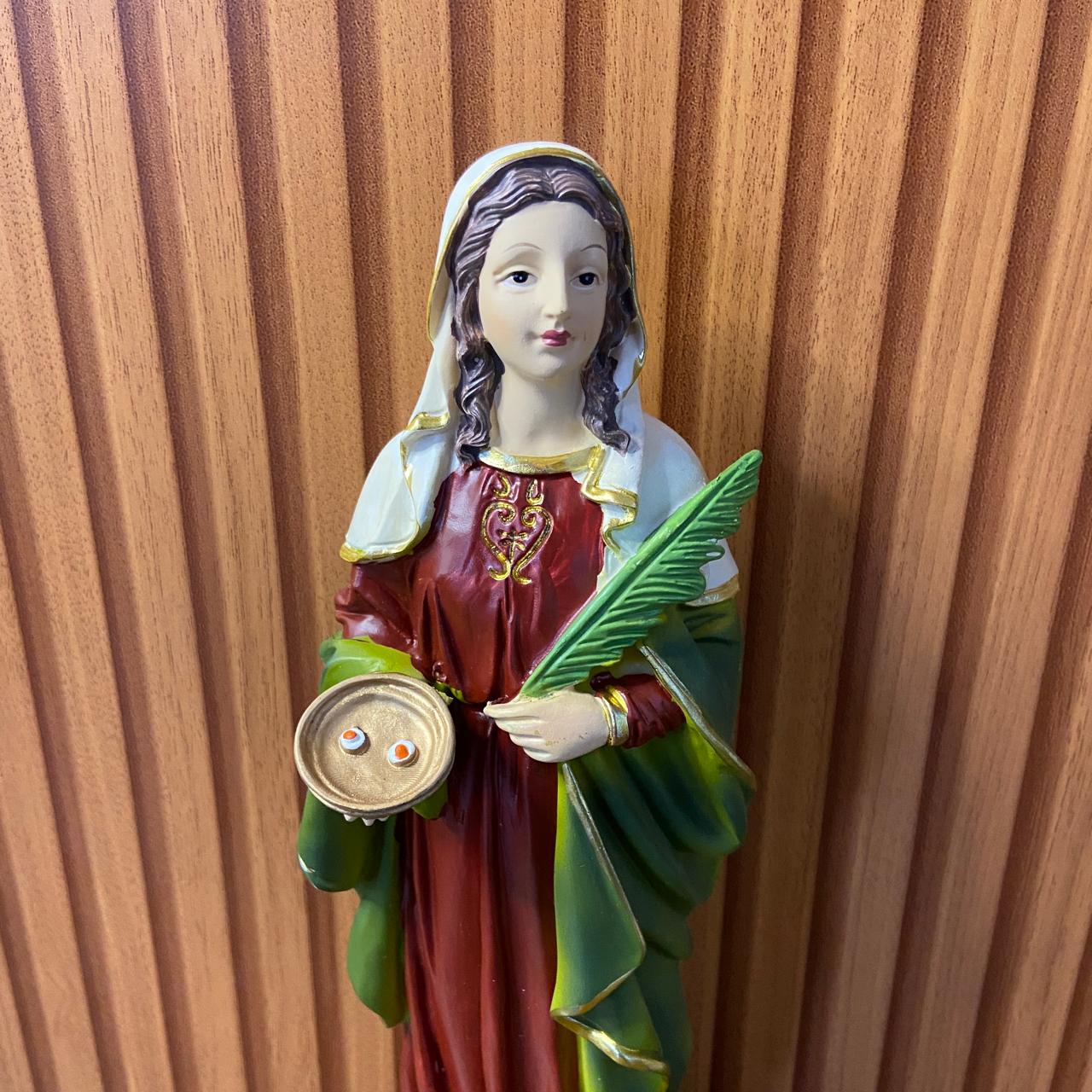 IMAGEM DE RESINA IMPORTADA SANTA LUZIA 31CM (1 UNIDADE)
