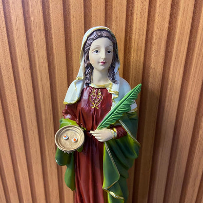 IMAGEM DE RESINA IMPORTADA SANTA LUZIA 31CM (1 UNIDADE)