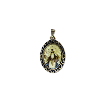 PINGENTE OURO VELHO RESINADO NOSSA SENHORA DAS GRAÇAS  (6 UNIDADES)