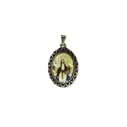 PINGENTE OURO VELHO RESINADO NOSSA SENHORA DAS GRAÇAS  (6 UNIDADES)