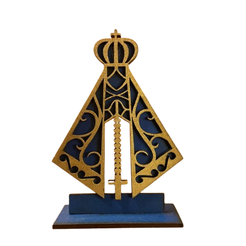 ADORNO DE MESA MDF NOSSA SENHORA APARECIDA 12,5CM (1 UNIDADE)