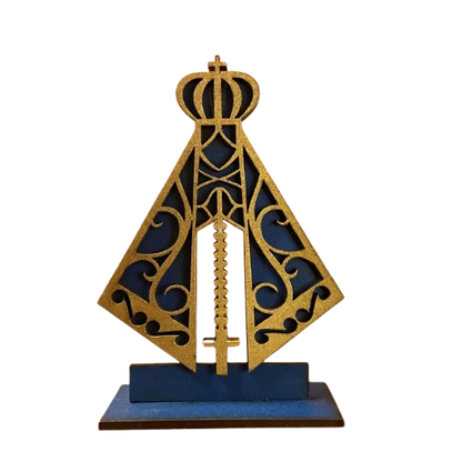 ADORNO DE MESA MDF NOSSA SENHORA APARECIDA 12,5CM (1 UNIDADE)