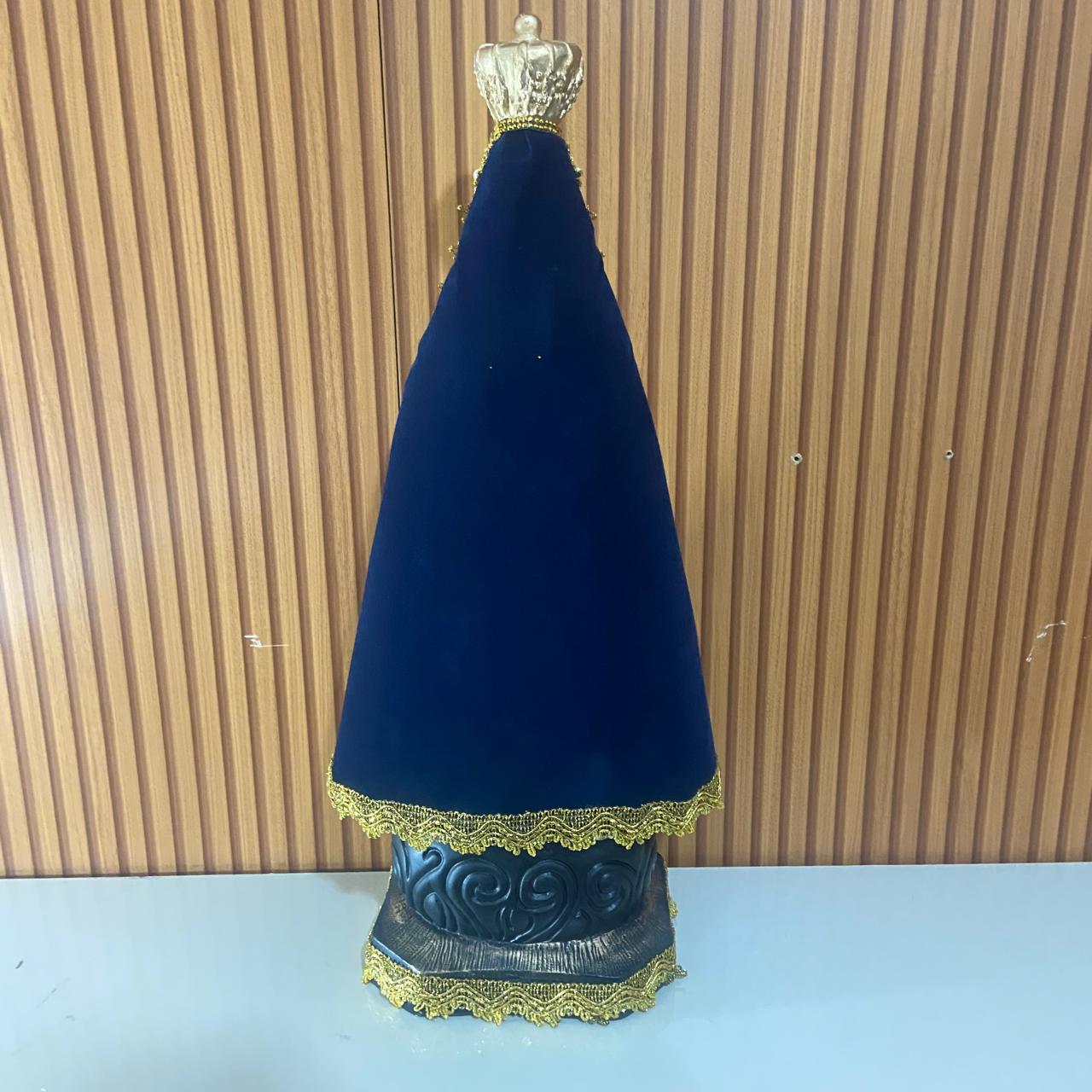 IMAGEM DE GESSO NOSSA SENHORA APARECIDA COM MANTO 65CM MOD1 (1 UNIDADE)
