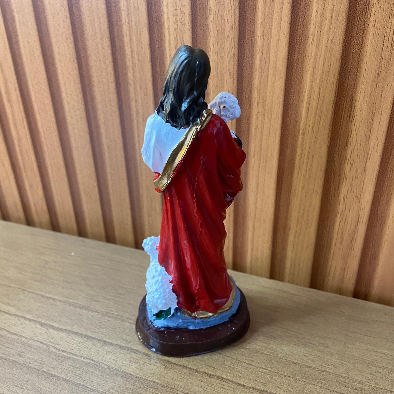 IMAGEM DE RESINA NACIONAL JESUS BOM PASTOR 13CM (1 UNIDADE)