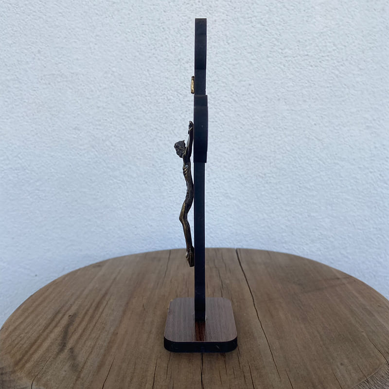 CRUCIFIXO MDF DE MESA 18CM (1 UNIDADE)