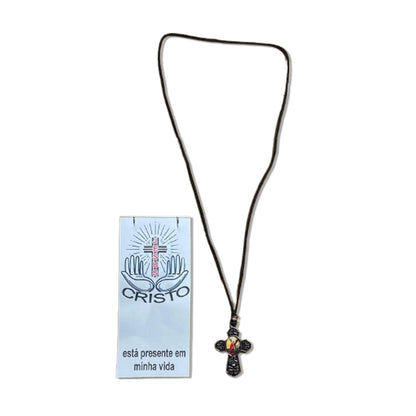 CORDÃO COM CRUZ RESINADA SAO MIGUEL ARCANJO ( 3 UNIDADES)