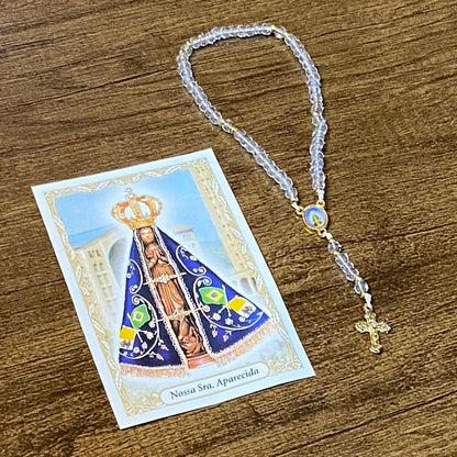 TERÇO MIÇANGA NOSSA SENHORA APARECIDA 4MM (1UNIDADE)