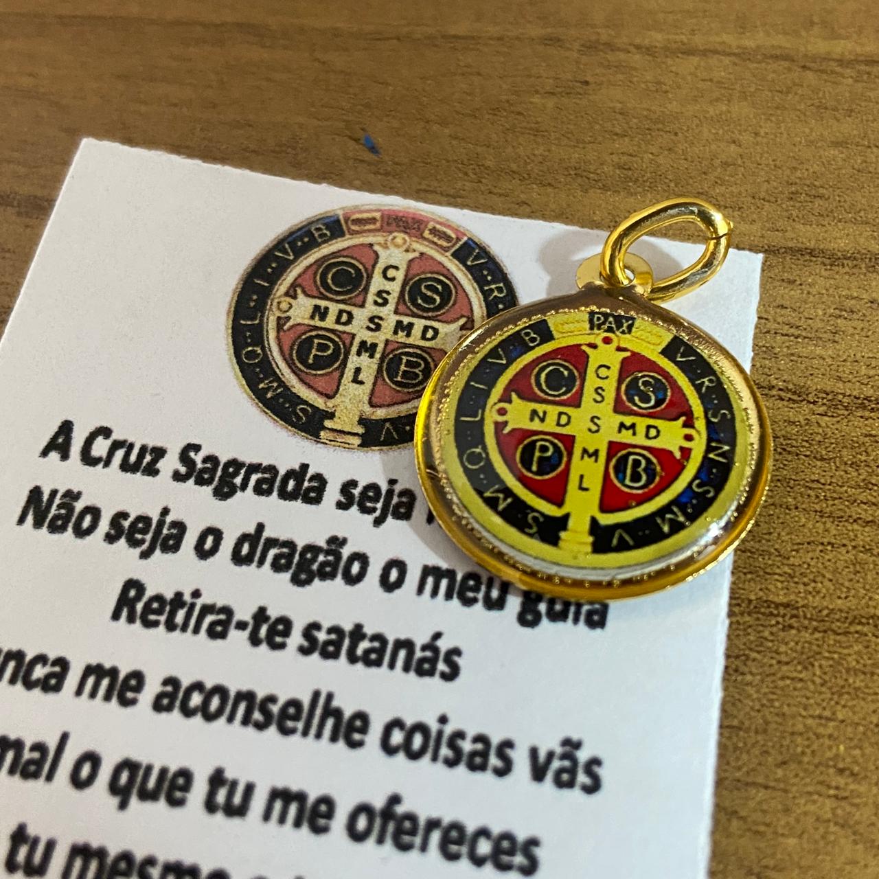 MEDALHA DUPLA FACE MEDALHA SÃO BENTO (12 UNIDADES)