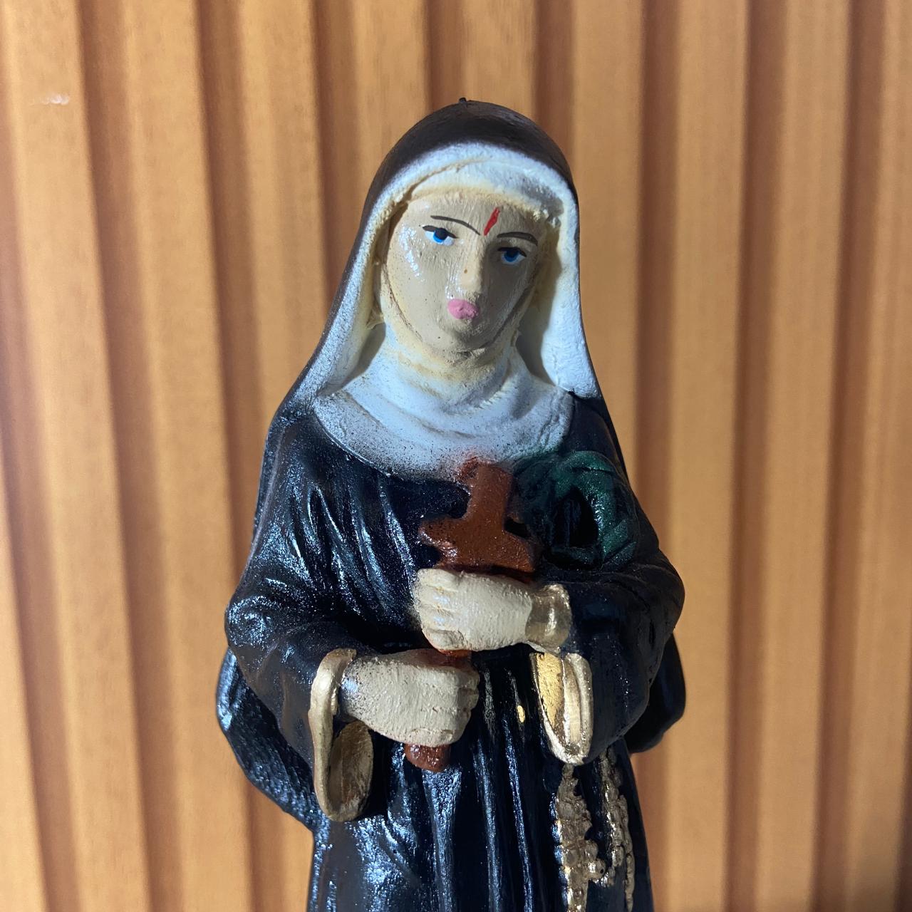 IMAGEM DE GESSO SANTA RITA DE CÁSSIA 19CM (1 UNIDADE)