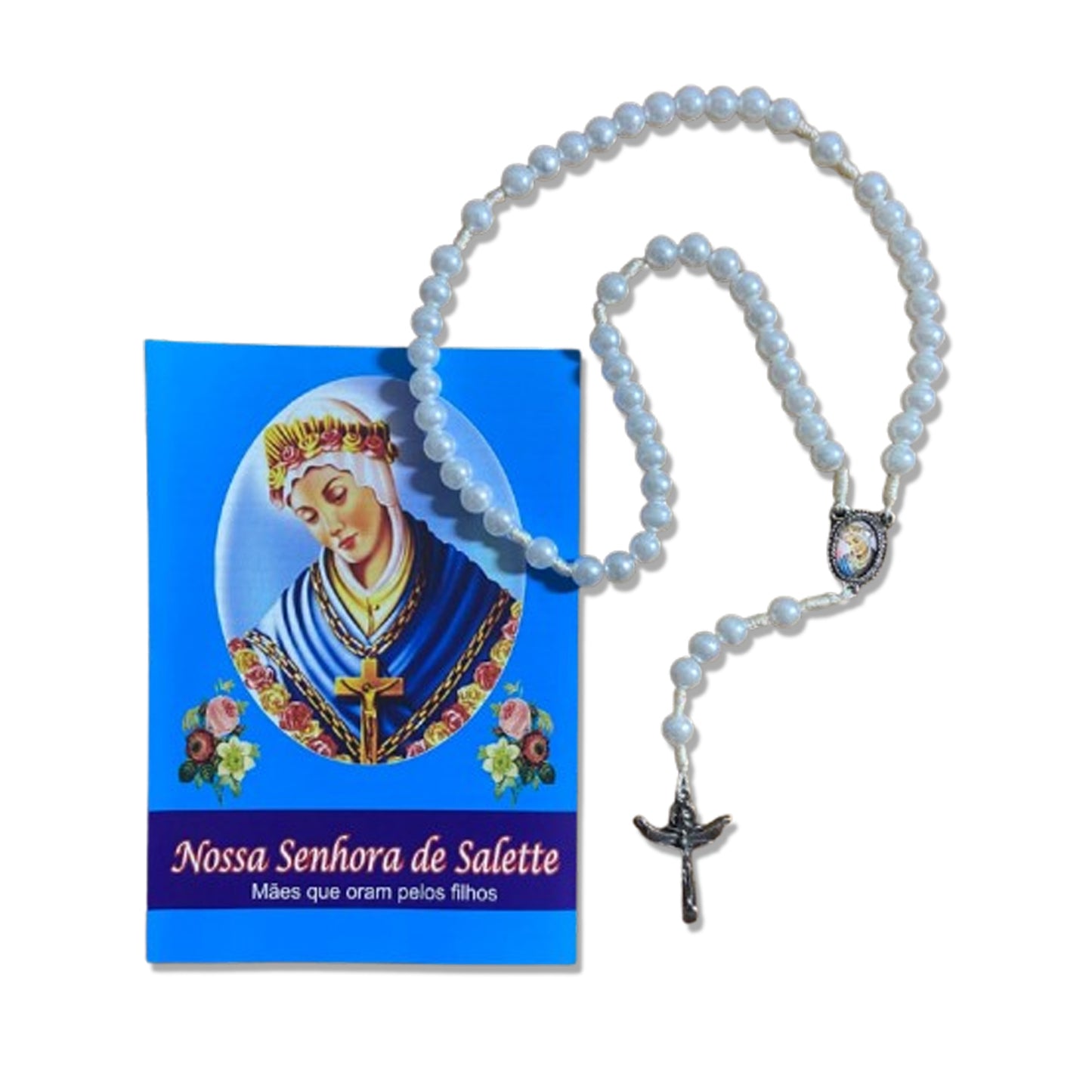 TERÇO PÉROLA NOSSA SENHORA DE SALETTE 8MM (1 UNIDADE)
