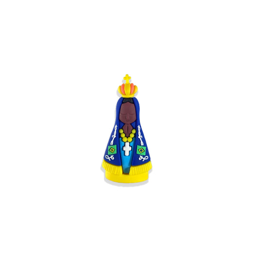 IMAGEM DE BORRACHA NOSSA SENHORA APARECIDA 07CM (3 UNIDADES)