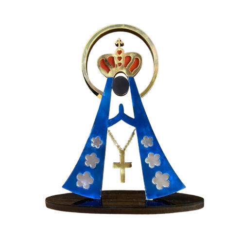 IMAGEM DE MESA MDF COM ACRÍLICO NOSSA SENHORA APARECIDA 16CM  (1 UNIDADE)