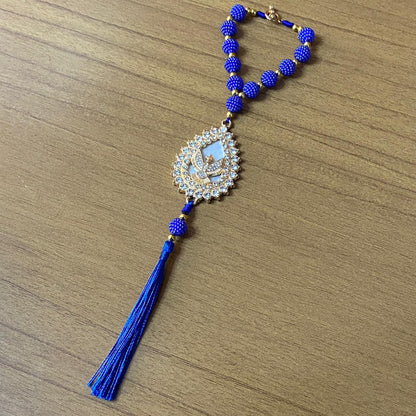 DEZENA PARA CARRO DIVINO ESPÍRITO SANTO AMORA AZUL MOD1 10MM (3 UNIDADES)