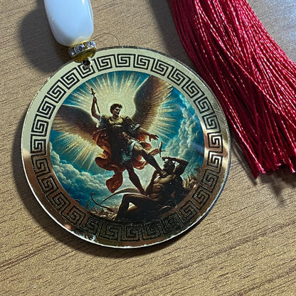 CHAVEIRO DE PEDRARIAS SÃO MIGUEL ARCANJO EM ACRÍLICO (1 UNIDADE)