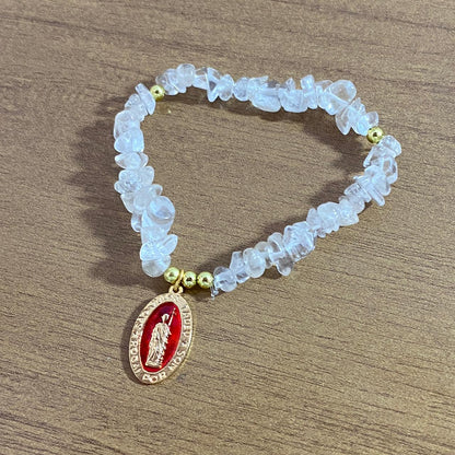 PULSEIRA CRISTAL SÃO JUDAS TADEU MOD1  ( 1 UNIDADE)