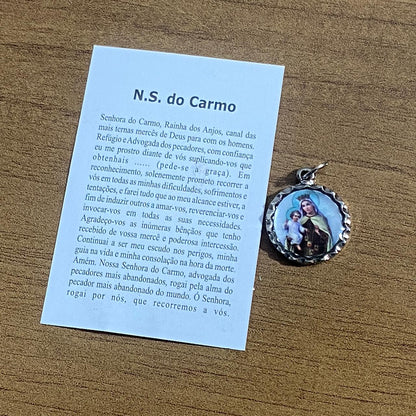 MEDALHA NÍQUEL RESINADA NOSSA SENHORA DO CARMO (6 UNIDADE)