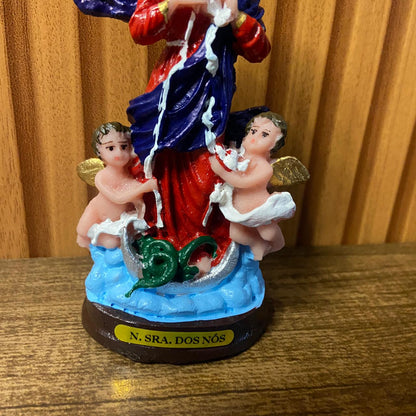 IMAGEM DE RESINA NACIONAL NOSSA SENHORA DESATADORA DOS NÓS 13,5CM (1 UNIDADE)