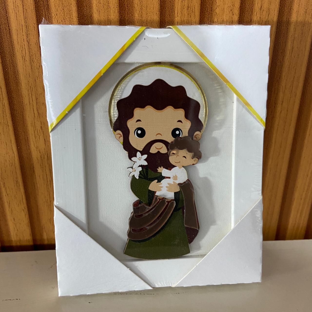 QUADRO MDF SÃO JOSÉ INFANTIL COM ACRÍLICO 16,2CMX 13CM (1 UNIDADE)