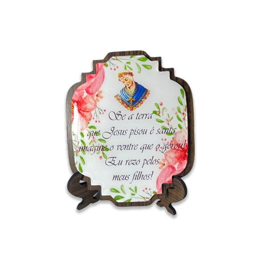 ENFEITE DE MESA MDF RESINADO NOSSA SENHORA DE SALETTE  (1 UNIDADE)