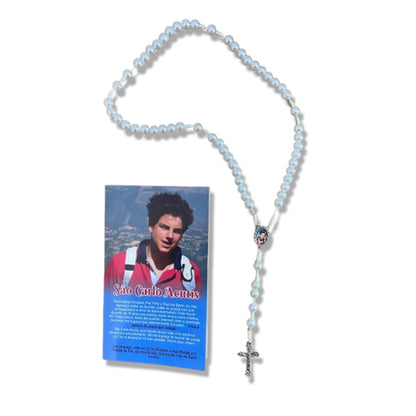 TERÇO PÉROLA CARLO ACUTIS 8MM (1 UNIDADE)