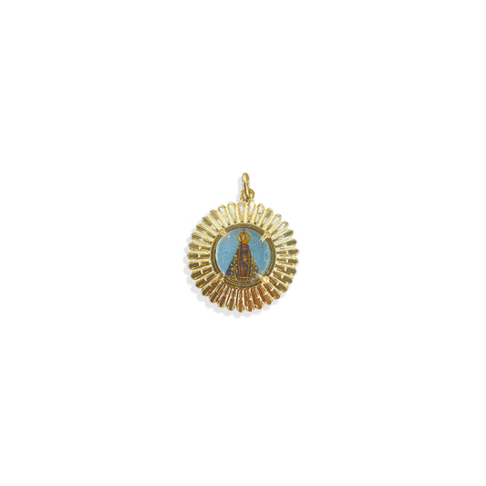 PINGENTE DOURADO NOSSA SENHORA APARECIDA MOD1 (12 UNIDADES)
