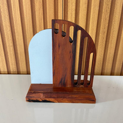 ADORNO DE MESA MADEIRA MEDALHA SÃO BENTO DE METAL COM ORAÇÃO 14CM(1 UNIDADE)