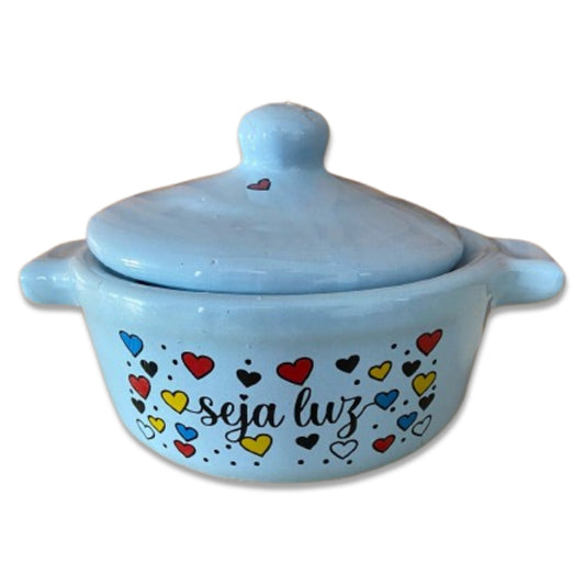 PANELINHA DE PORCELANA AZUL SEJA LUZ (1 UNIDADE)