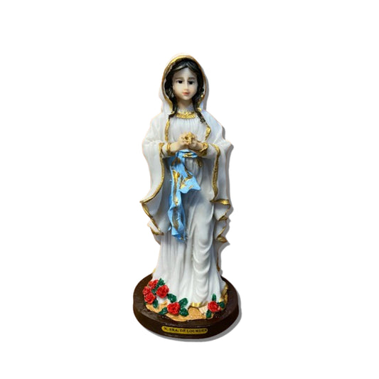 IMAGEM DE RESINA NACIONAL NOSSA SENHORA DE LOURDES 20CM (1 UNIDADE)