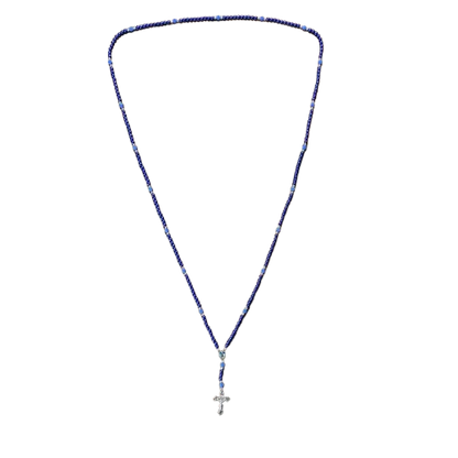 ROSÁRIO PÉROLA AZUL NOSSA SENHORA APARECIDA 8MM (1 UNIDADE)