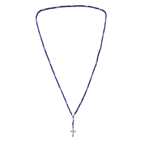 ROSÁRIO PÉROLA AZUL NOSSA SENHORA APARECIDA 8MM (1 UNIDADE)