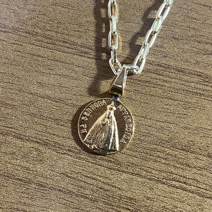 CORRENTE DOURADA NOSSA SENHORA APARECIDA  ( 1 UNIDADE)