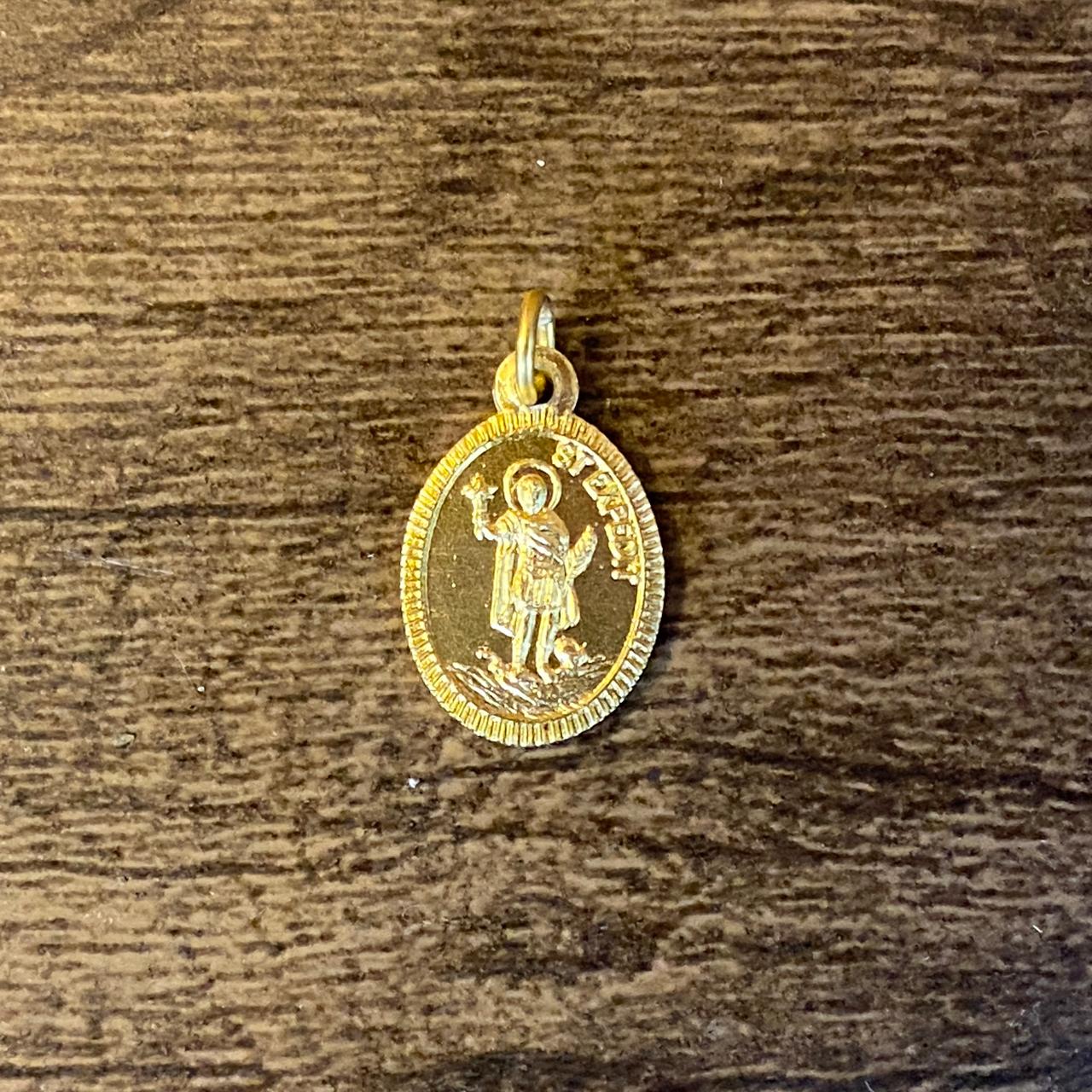 MEDALHA ITALIANA DOURADA SANTO EXPEDITO  (12 UNIDADES)