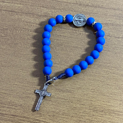 PULSEIRA AZUL MEDALHA SÃO BENTO  (6 UNIDADES)