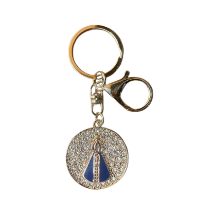CHAVEIRO LUXO NOSSA SENHORA APARECIDA COM STRASS MOD5 (6 UNIDADES)