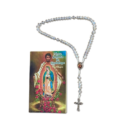 TERÇO CRISTAL NOSSA SENHORA DE GUADALUPE 8MM (1 UNIDADE)