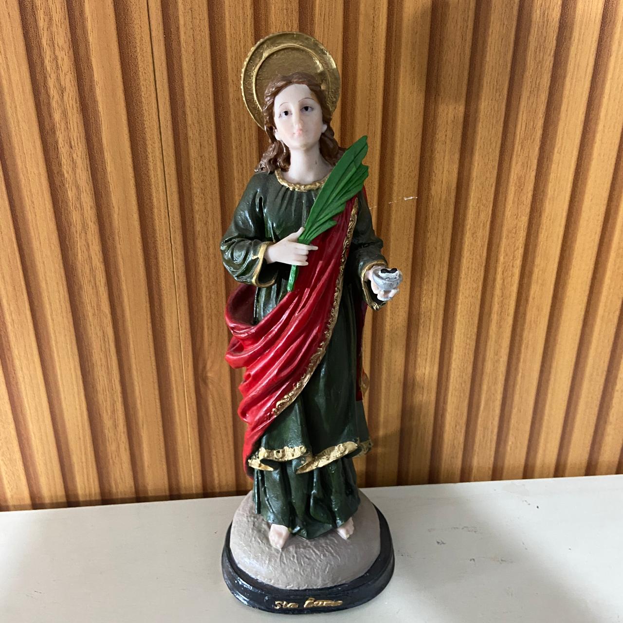 IMAGEM DE RESINA NACIONAL SANTA LUZIA MOD1 30,5CM  (1 UNIDADE)