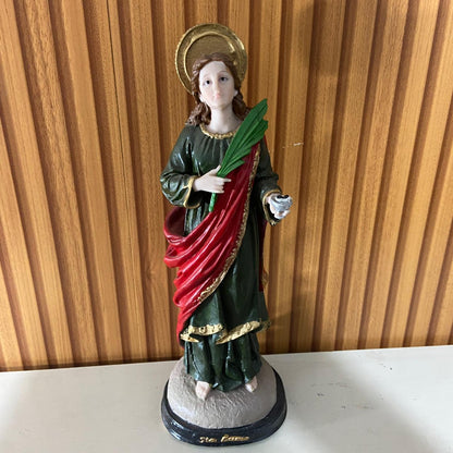 IMAGEM DE RESINA NACIONAL SANTA LUZIA MOD1 30,5CM  (1 UNIDADE)