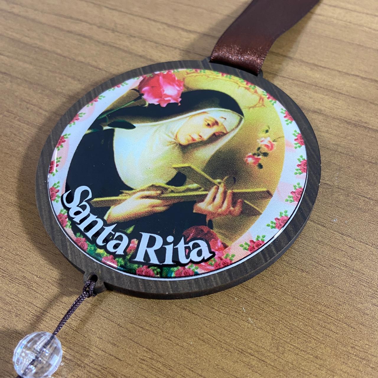 ADORNO ÚNICO REDONDO SANTA RITA DE CÁSSIA (1 UNIDADE)