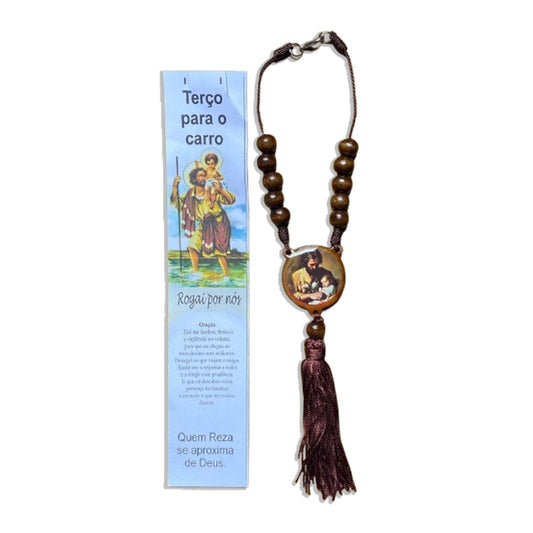 DEZENA PARA CARRO MADEIRA SÃO JOSÉ 10 MM (3 UNIDADES)