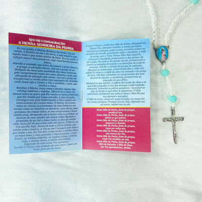 TERÇO PÉROLA NOSSA SENHORA DA PENHA AMORA AZUL 6MM (1 UNIDADE)