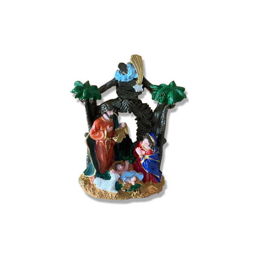 IMAGEM DE RESINA NACIONAL PRESÉPIO ÚNICO CABANA 11CM (1 UNIDADE)