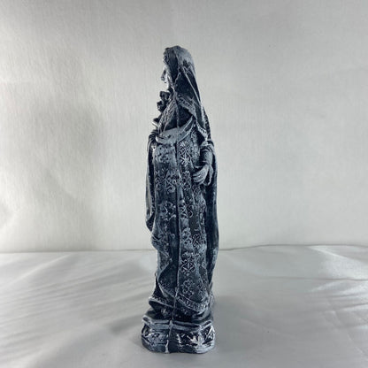 IMAGEM DE GESSO SAGRADA FAMÍLIA COR PRATA 22CM (1 UNIDADE)