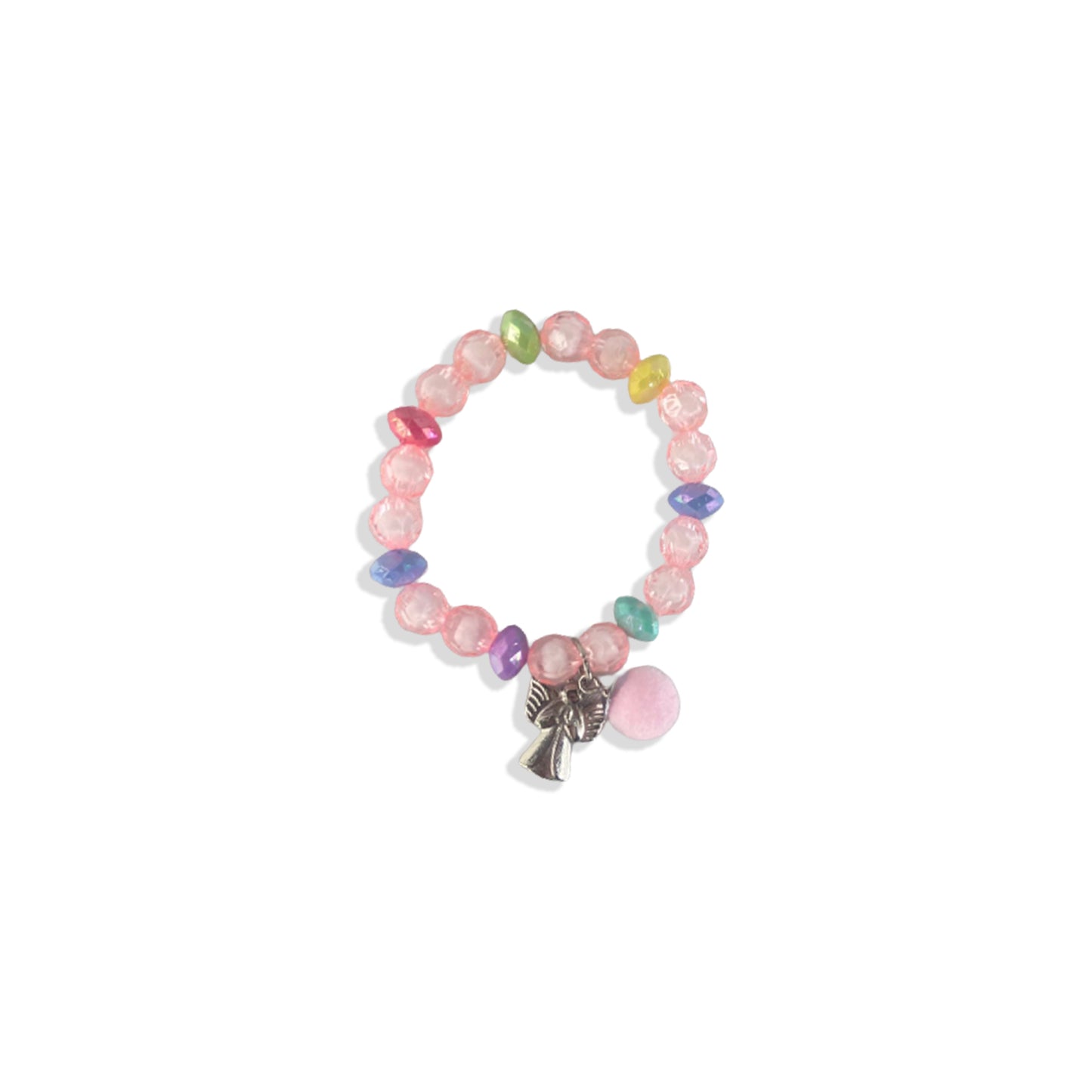 PULSEIRA INFANTIL SEMICRISTAL ANJINHO COLORIDO (6 UNIDADES)