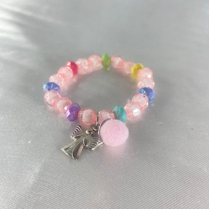 PULSEIRA INFANTIL SEMICRISTAL ANJINHO COLORIDO (6 UNIDADES)