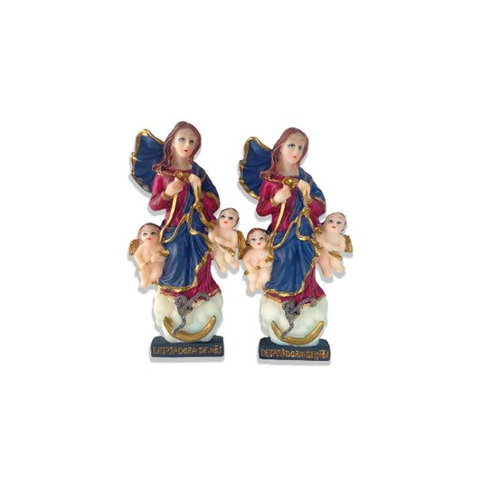 IMÃ DE RESINA IMPORTADA NOSSA SENHORA DESATADORA DOS NÓS KIT COM 2 PEÇAS (1 UNIDADE)