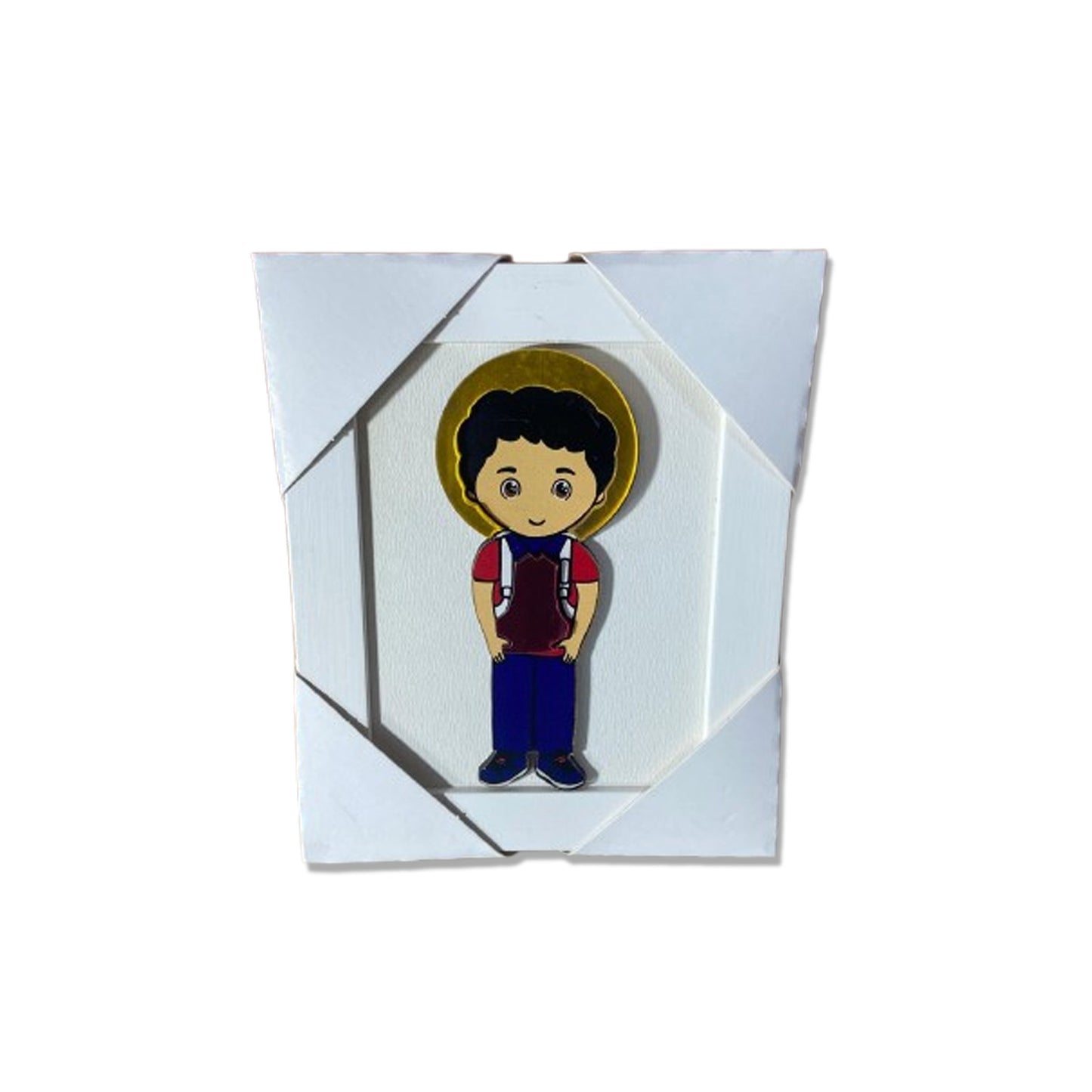 QUADRO MDF CARLO ACUTIS INFANTIL COM ACRÍLICO 15,6CMX 12,6CM (1 UNIDADE)