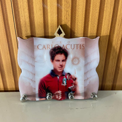 PORTA CHAVE RESINADO CARLO ACUTIS 14CM (1 UNIDADE)